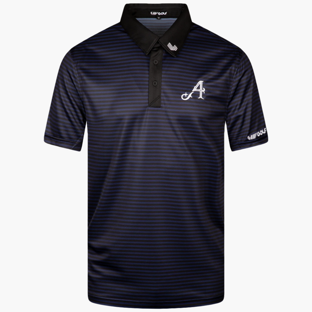 4Aces GC | Striped Logo Polo – LIV Golf
