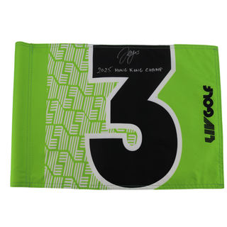Sergio Garcia LIV Golf Hong Kong 2025 Autographed Inscribed Hole #3 Pin Flag