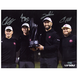 LIV Legion XIII Team Signed Rahm/Hatton/McKibbin/Surratt Autographed 11x14 Photo (CX Auth/LIV Golf LOA)