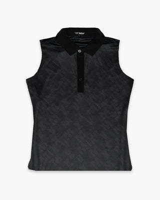 LIV Golf Staff | 2025 Women's Black Sleeveless Polo