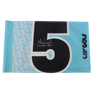 Marc Leishman LIV Golf Miami 2025 Autographed Inscribed Hole #5 Pin Flag
