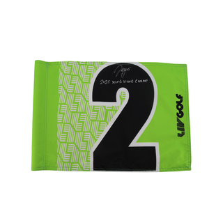 Sergio Garcia LIV Golf Hong Kong 2025 Autographed Inscribed Hole #2 Pin Flag