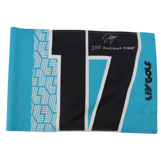 Sergio Garcia LIV Golf Hong Kong 2025 Autographed Inscribed Hole 17 Pin Flag