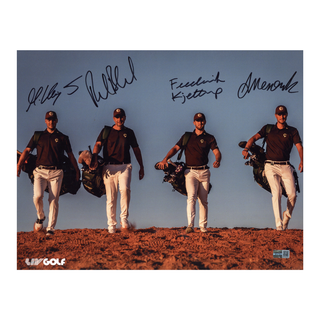 LIV Golf Cleeks Team Signed Kaymer/Meronk/Bland/Kjettrup Autographed 11x14 Photo (CX Auth/LIV Golf LOA)