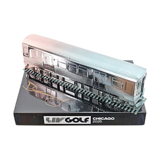 Dean Burmester LIV Golf Chicago 2025 Autographed L/E 7 of 60 Event Tee Marker (CX Auth)